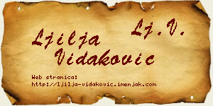 Ljilja Vidaković vizit kartica